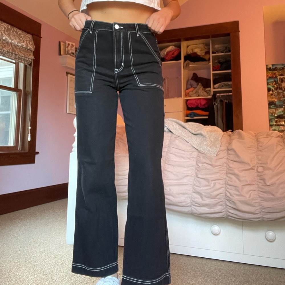 Black Pants w White Stitching